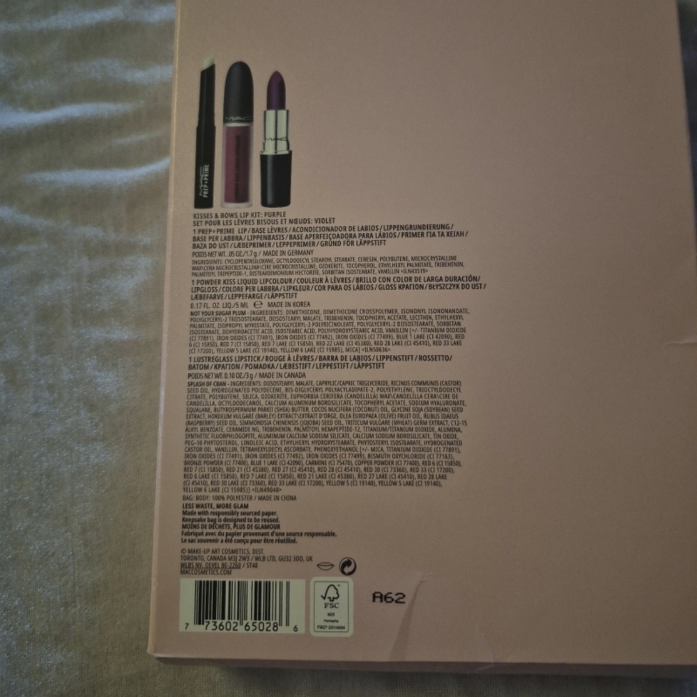 MAC Cosmetic Kisses & Bows Lip Kit Purple - Picture 7 of 7